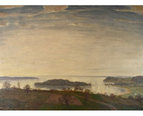 DIETER  Hans (1881 Mannheim - 1968 Tuttlingen) "Mainau" Blick auf die Insel Mainau sowie die umliegende Umgebung und den Bode