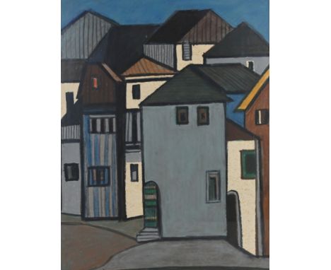NERUD  Josef Karl (1900 Simbach am Inn - 1982 ebd.) "Häuser", Gouache auf Karton, links unten signiert, 55,5x43,5cm, R *Nerud