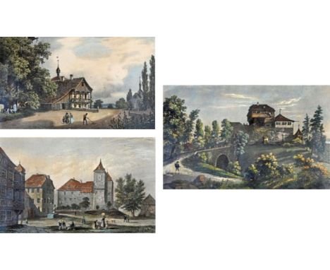 GOTTLIEBEN/MAMMERTSHOFEN/BERN (CH)  3 Graphiken: "Das Schloss Gottlieben/The castle of Gottlieben/Le chateau de Gottlieben", 