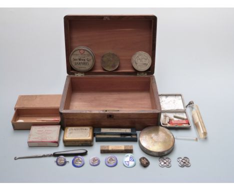 A quantity of nursing collectibles including five hallmarked silver and enamel badges for Royal Berkshire Hospital and Readin