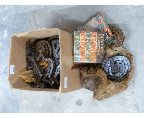 A quantity of motorcycle chain including Reynolds moped chain