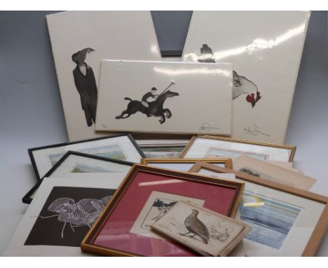 Large quantity signed etchings and other prints, to include Margaret Cooper and a Moira Dean portrait of a lady