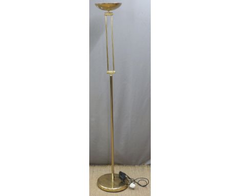 Gilt or brass floor standing lamp