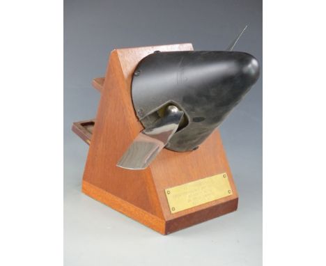 Dowty Rotol aircraft propeller presentation pipe rack, height 35cm