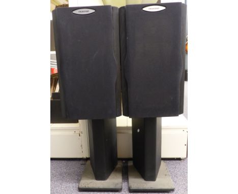 Pair of Celestion A1 100w guitar speakers with stands, reg no 005589L and R