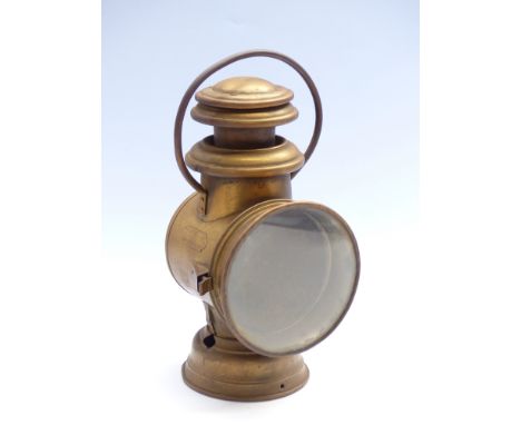 C Ouvrard & Co Paris veteran motor car or similar lamp, height 32cm