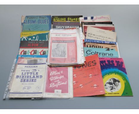 Large collection of sheet music including Beatles, Rolling Stones and Jazz