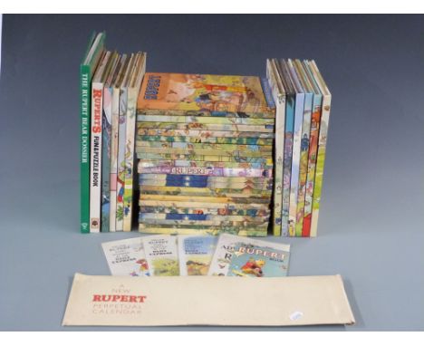 Rupert Annuals, large collection from the 1960s, 1970s and 1980s including Magic Painting pages and Poster published Daily Ex