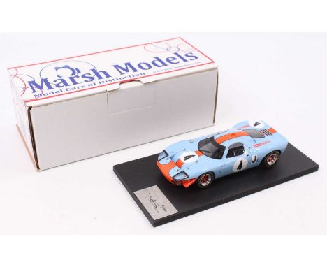 A Marsh Models factory hand built 1/43 scale model of an MM250 Mirage M1 1967 Kyalami 9 hour race car, as driven by Ickx &amp