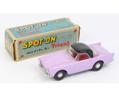 Spot-On Models by Triang No.191 Sunbeam Alpine Hardtop in lilac in mint condition, comes in its original non-picture style bo