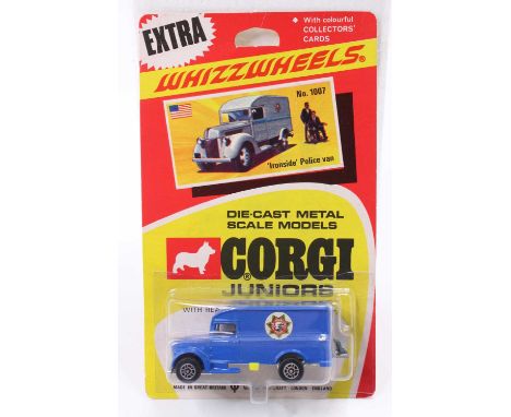 Corgi Juniors Extra No. 1007 Ironside Police Van, sealed on the original and very clean blister card2mm crack on underside of