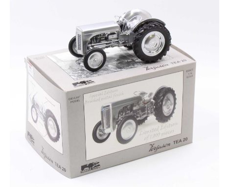 Universal Hobbies 1/16th scale No. MUH2760 Ferguson TEA20 Tractor, a special limited edition with a brushed metal finish, hou