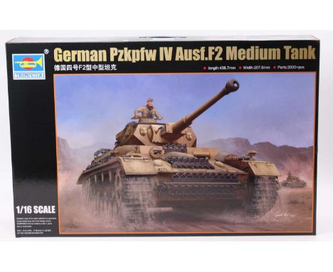 A Trumpeter No. 00919 1/16th scale German Pzkpfw IV Ausf.F2 Medium Tank kit, as issued in the original box (M-BM)