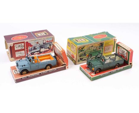 A Britains No. 9676 All purpose Landrover finished in blue with orange interior, housed in the original box with complaints l