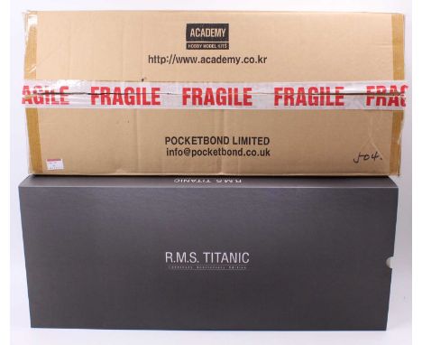 An Academy Hobbies 1/400 scale plastic kit for an RMS Titanic Centenary Anniversary Edition kit model No. 14202, limited edit