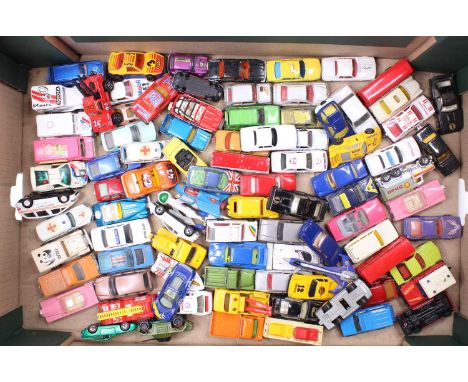 One tray containing a quantity of mainly Matchbox mixed issue diecast vehicles together with a quantity of Corgi Juniors and 