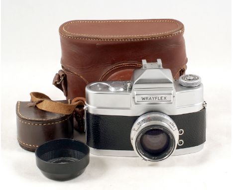 Wrayflex II (Needs Attention) with Unilite 50mm f2 Lens. Camera body #4044. Mirror and shutter siezed and cover for shutter a