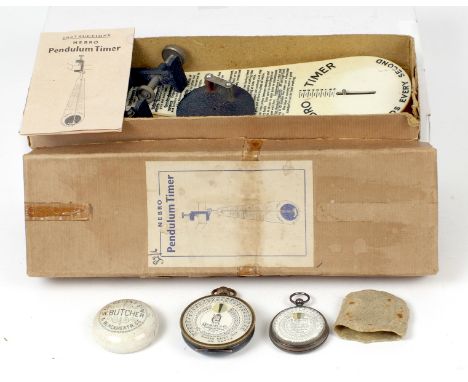 A Rare Adams &amp; Co Combined Exposure Meter &amp; Stopwatch, circ 1920s. In Pocket Watch form with one side marked for 'Pla