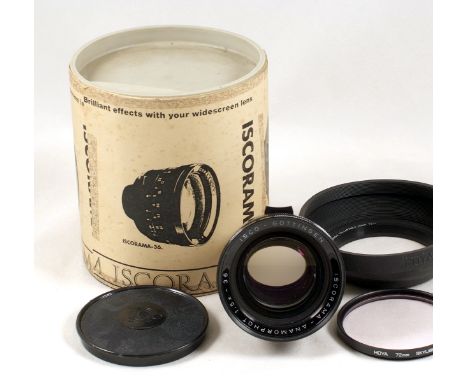 Iscorama-36 Anamorphot 1.5x Focusing Anamorphic Lens. (condition 3E) With caps, UV filter, Hoya wide hood and 55-49mm steppin