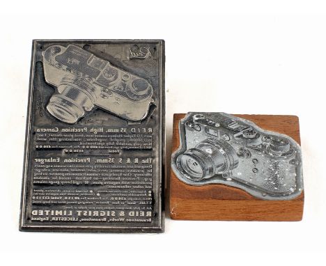 A Pair of Reid &amp; Sigrist Advertising Printing Plates. As used in BJP Almanacs and other contemporary advertisements. The 