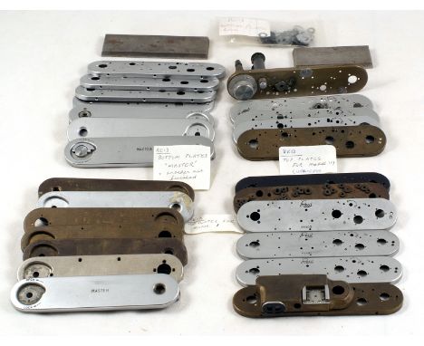 Quantity of Reid Camera Top &amp; Bottom Plates etc. Various states of completion from drilled blanks to plated and part fini
