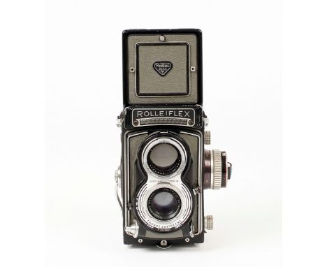 Grey Metered Rolleiflex 'T' TLR Camera. #2120821 (meter working, but plastic cover for meter missing, otherwise condition 4/5