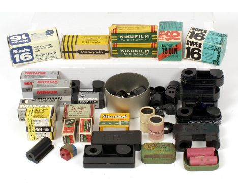 Small Quantity of Expired Sub-Miniature Film. To include Minox, Minolta, Kikufilm etc. Also four empty Minolta 16mm cassettes