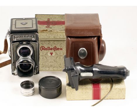 Grey Metered Rolleiflex 'T' TLR Camera. Shows all the attributes of a Rolleiflex T, but serial #2111192 has no 'T' prefix. Me