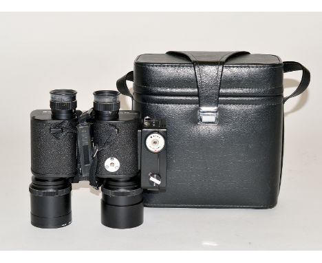 Nicnon 7X50 Binoculars with Built-in Ricoh Half Frame Clockwork Camera. (condition 4/5F). With Sky filters to the front eleme