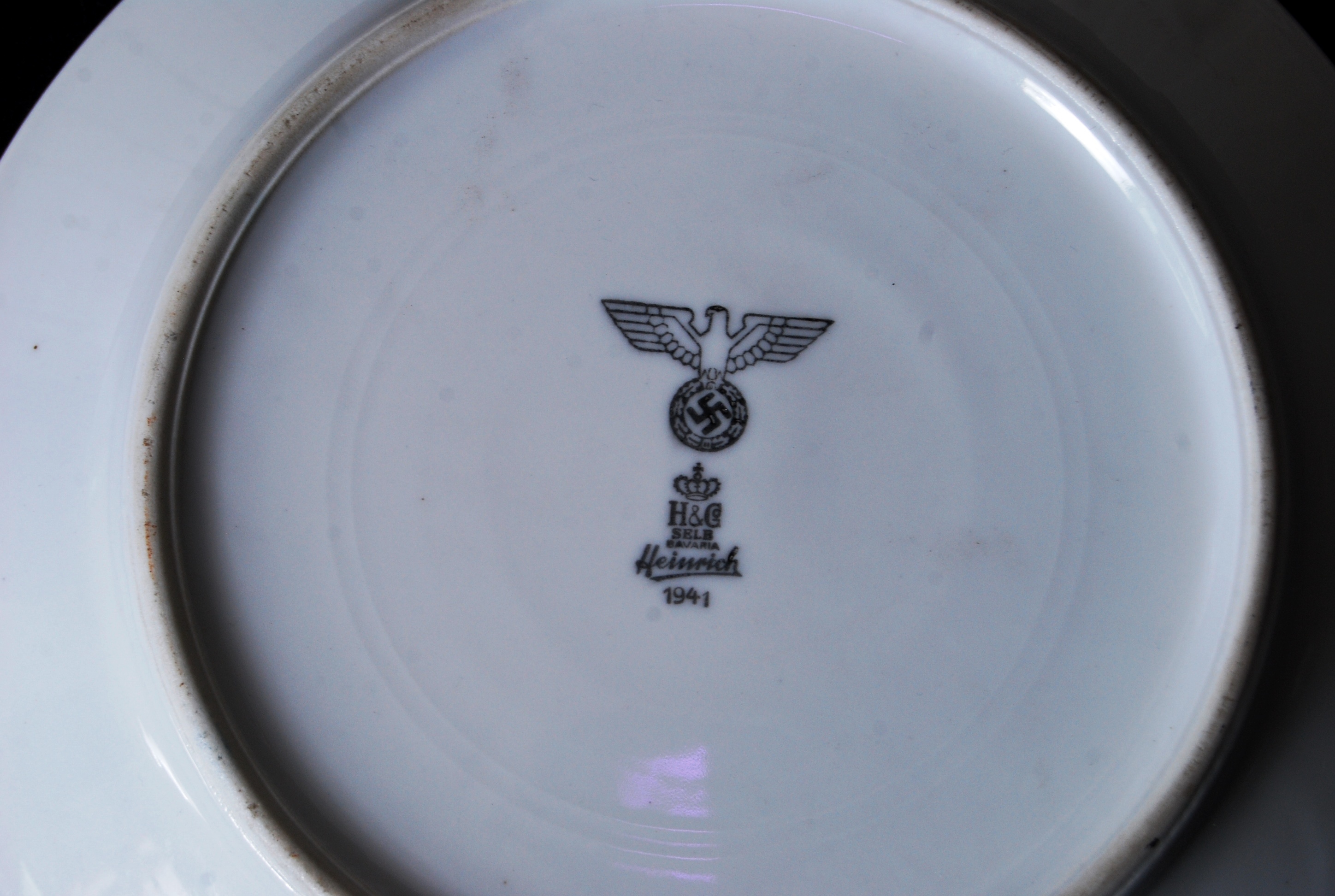 THIRD REICH PLATES; Two rare Second World War WWII Nazi Germany Third