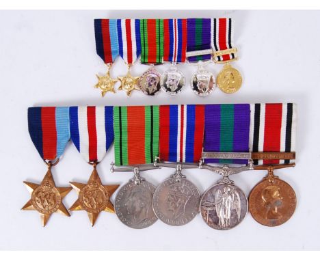 MEDAL GROUP: An interesting medal group, relating to a Hubert R Britton Dvr 14301878, comprising of 39-45 star, Defence Medal