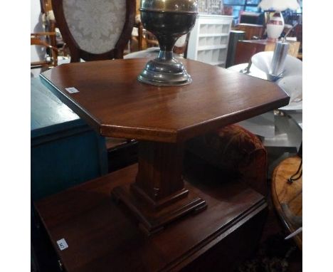 An Art Deco mahogany lamp table. H-46 W-57 D-56cm 