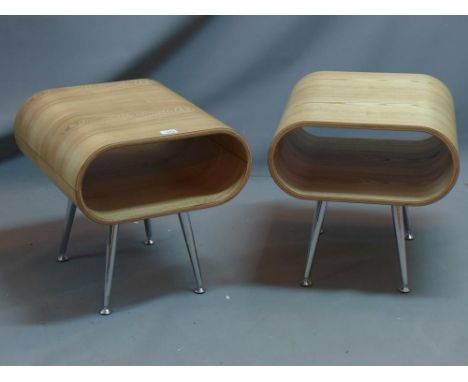 A pair of Made.com lamp tables. H-46 W-45 D-45cm 