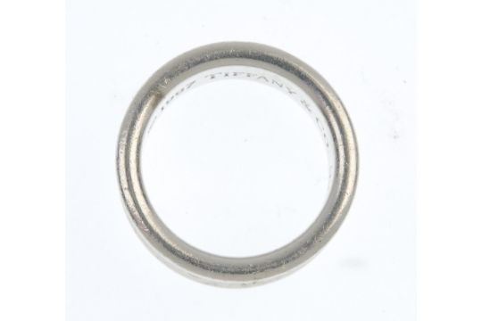 Tiffany Co A Silver Ring The Concave Band With T Co Logo Signed Tiffany Co Hallmark For