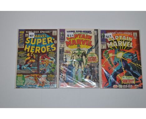 Marvel Super Heroes: King-Size Special 1 (1966), 12 and 13 (first Captain Marvel).  (3)