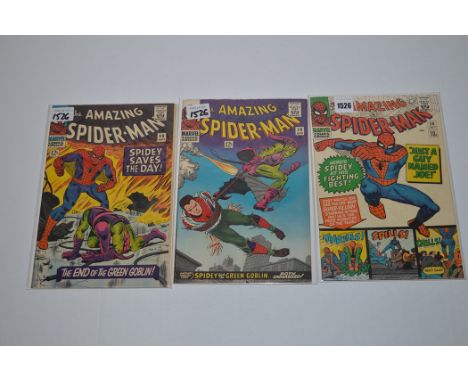 Amazing Spiderman: 38 (last Ditko), 39 and 40 (First Romita and origin of Green Goblin).  (3)