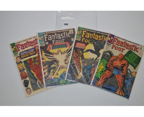 Fantastic Four: 51, 52 (first Black Panther), 53 and 54.  (4)