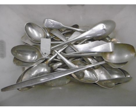 QTY OF HM SILVER FLATWARE, 22ozs