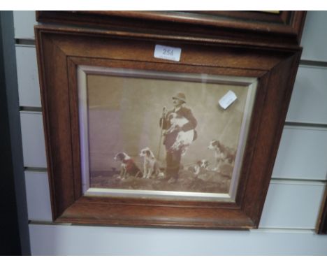 A photographic print of shepherd and sheep dogs