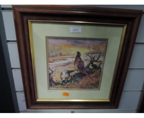 A print of pheasants 