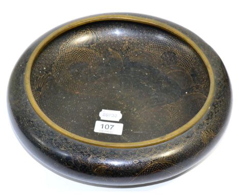 A cloisonne enamel bowl 