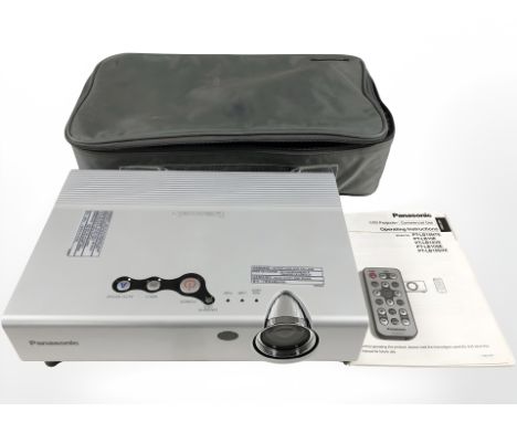 A Panasonic LCD projector in carry bag 