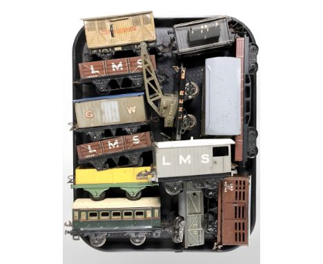 Vintage tin plate rolling stock 