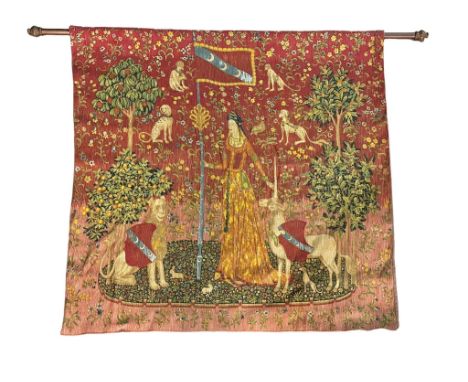 A Belgian ‘Metrax’ tapestry wall hanging. 169x131cm 