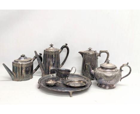 A vintage silver plate tea and coffee service 