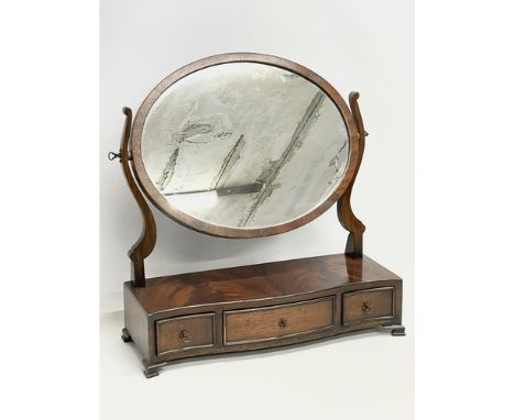 A vintage Georgian style mahogany dressing mirror. 52x20x54cm
