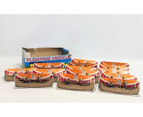 A Britains LTD Floating Herald Models. Indian Canoes. Vintage 1970’s. 