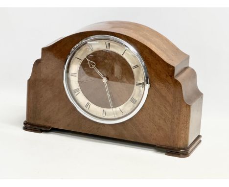 A large vintage Smiths mantle clock. 37x11x24cm 