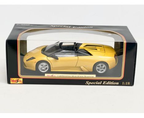 A Maisto Special Edition Lamborghini Murcielago Roadster model car with box. 31.5cm 