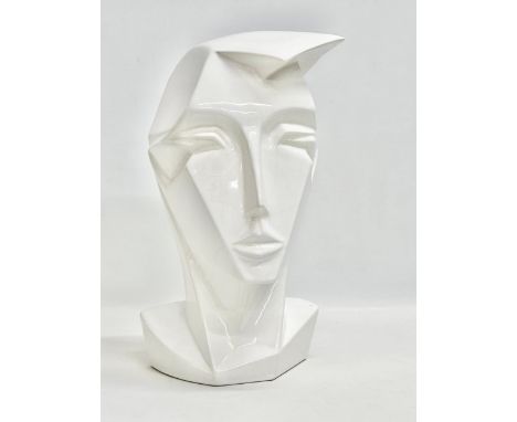 A 1980’s ceramic Art Deco style bust by Reducta, London. 33cm 